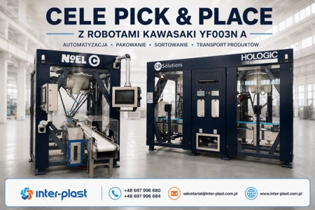 Modern pick & place cells with Kawasaki YF003N A robots