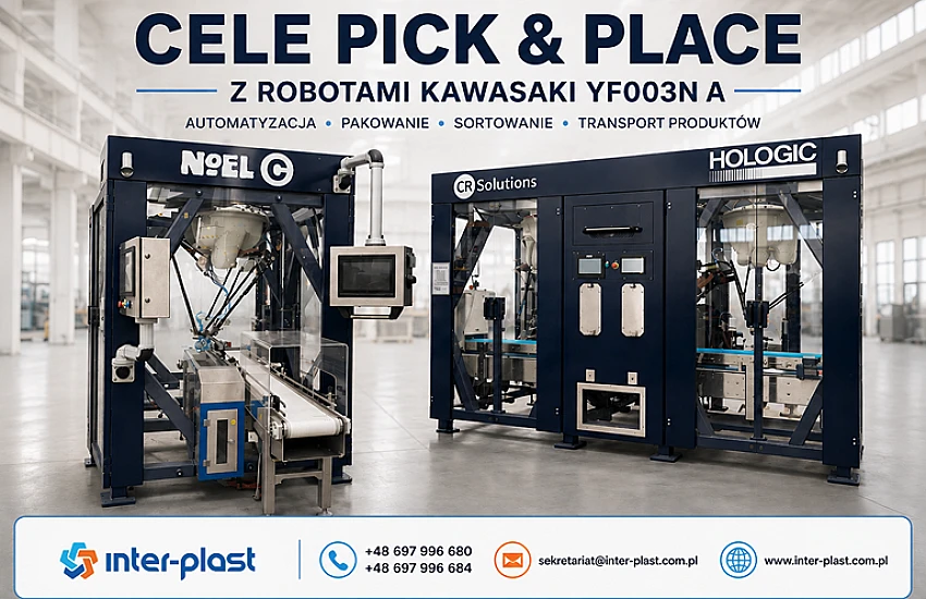 Modern pick & place cells with Kawasaki YF003N A robots